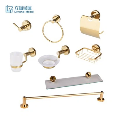 Conjunt de maquinari de bany d'or rosa